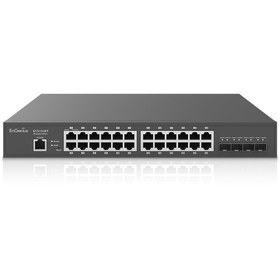 Resim ENGENIUS Ecs1528p Poe+ Switch 24 X 10/100/1000 Port, 4 X Sfp+ 10gig Port, L2+ 24-port Poe+, 240w 