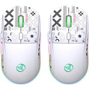 Resim Reedark Hxsj T90 2.4g Kablosuz Mekanik Rgb Oyuncu Mouse Ergonomik Tasarım 10 Milyon Tuş Vuruşu Ömrü 3600 DPI 2'li Paket 