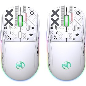Resim Reedark Hxsj T90 2.4g Kablosuz Mekanik Rgb Oyuncu Mouse Ergonomik Tasarım 10 Milyon Tuş Vuruşu Ömrü 3600 DPI 2'li Paket 
