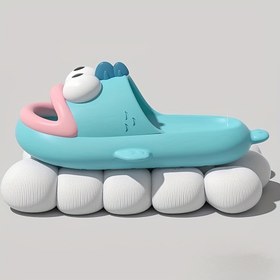 Resim 1 Çift Karikatür Clownfish Terlik, Unisex Yumuşak Kalın Taban Kaymaz Konfor Kaydırıcı, Gündelik Yaz EVA Açık Parmak Slip-On Ayakkabı ile Strappy Arka, Düşük Topuk, Elle Yıkanabilir - Mavi 