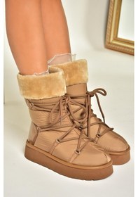 Resim Fox Shoes T476383004 Taba Kumaş Kar Botu Taba-kumaş Taba 