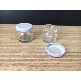 Resim 29 Cc Cam Kavanoz - 100 Adet - Beyaz Kapak - 