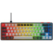 Resim Rampage Yoru Mini Kırmızı Switch Kablosuz RGB Mekanik Oyuncu Klavyesi 
