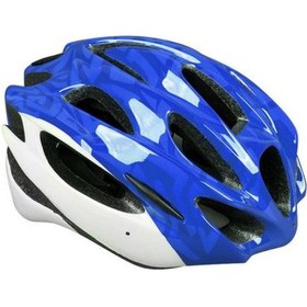 Resim Bisiklet Kaskı Çocuk (Mavi-Beyaz) 