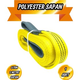 Resim BRATİ HAND TOOLS Polyester Sapan 3 Ton 2 Metre Sarı Sağlam Yük Kaldırma Taşıma Indirme Halat Spanzet 
