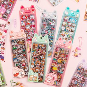 Resim 10 Yaprak Kawaii Hayvan Stickerları Yüksek Kaliteli PVC Parlak - Sevimli, Köpek, Penguen, İnek, Koyun, Tavuk, Tilki, Ayı & Hamster Önceden Kesilmiş Düzensiz Şekiller Scrapbooking, Günlükler, Planlayıcılar, DIY El Sanatları için 