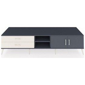 Resim Kronos Tv Ünitesi 2 Raflı 2 Çekmeceli 2 Kapaklı 220x59x51 Antrasit-antrasit/aytaşı Antrasıt/aytası - Antrasıt 