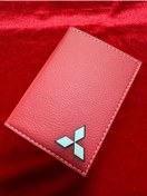 Resim ATTA PAZARLAMA Kabartmalı pleksi deri MITSUBISHI markalı ruhsatlık, ruhsat kılıfı, ruhsat cüzdanı, ruhsat kabı 
