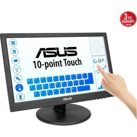 Resim 15.6 Asus VT169HE IPS 5ms 60MHZ 1xvga 1xhdmı Fhd 1920X1080 Dokunmatik Ekran Flıcker Free Çerçevesiz Vesa Siyah 