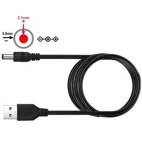 Resim Usb 5v To 5.5x2.1mm Adaptör Çevirici Kablo 1.8 Metre Güç Kablosu Kamera Tablet Cep Telefonu 