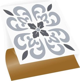 Resim Tink Kendinden Yapışkanlı Geometrik 07 Desenli PVC Karo, Yapışkanlı Fayans Kaplama, Fayans Çıkartması, Zemin Duvar Karosu 30x30 cm (11 Adet / 1 m²) 