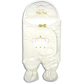 Resim Tomuycuk Bebe Beyaz King Ultra Organik Pamuk Ayaklı Kundak MGACB24E19 