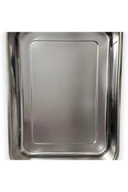 Resim AyrStore Yoğurt Tepsisi Paslanmaz Çelik Çok Amaçlı Dikdörtgen Büyük Metal Tava Fırın (36,5 x 26,5 x 
