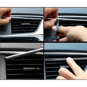 Resim Tiger Marketing Araç Içi Klima Izgara Hava Çıkış Dekoratif Şeritler Klima Şerit 