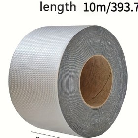Resim 1 Rulo Ekstra Güçlü Su Geçirmez Alüminyum Folyo Bant - Yüksek Sıcaklık Dayanımı, Dayanıklı PVC Malzeme, Duvarlar, Havuzlar, Çatılar, Borular, Kapalı ve Açık Kullanım İçin Hızlı Tamir, Şerit Formu, Boru Yüzeyleri ve Lavabolar İçin İdeal, Su Geçirmez Bant 