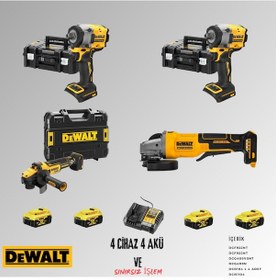 Resim Dewalt DCF922NT + DCF922NTt + DCG409VSNT + DCG408N 4 Adet 5 Amper Akü + Şarj Aleti Set 