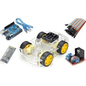 Resim TRAY Arduino 4wd Bluetooth Robot Araba Kiti 