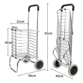 Resim Ttt Katlanabilir Taşınabilir Alışveriş ve Taşıma Arabası 