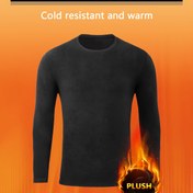 Resim Erkekler için Dar Kesim Polar Uzun Kollu Üst - Soğuğa Dayanıklı, Hızlı Kuruyan, Hafif ve Nefes Alabilen Koşu, Basketbol Antrenmanı ve Dış Mekan Aktiviteleri için 