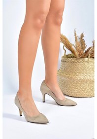 Resim Fox Shoes Ten Süet Kadın İnce Topuklu Stiletto L253970002 
