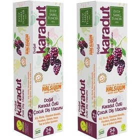Resim Eyüp Sabri Tuncer Doğal Karadut Özlü 2 - 6 Yaş Diş Macunu 2 x 60 ML 