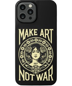 Resim izzytech İphone 12 Pro Max Telefon Kılıfı Ile Uyumlu Make Art Not War Tasarımlı Darbeye Dayanıklı 