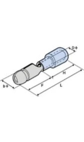 Resim Ksn KBE 5050 Izoleli Erkek Terminaller 100 Adet 
