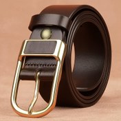Resim Erkekler için Trendy Rahat PU Kemer Kovboy Yüksek Kaliteli Kemerler Pin Toka Kayışı, Kot Pantolon Retro Toka Kemer İş Gündelik 