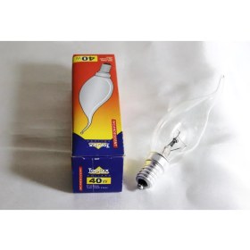 Resim Toplux 220V 40W E14 Duylu, Flamanlı, Şeffaf, Kıvrık, Buji, Mum Ampul. LED Değildir. 10 Adet 