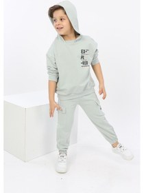 Resim Toontoy Erkek Çocuk Explorer Baskılı Eşofman Takım Yeşil 