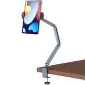Resim iDock T65 Masaüstü Uzun Kol Alüminyum Kaliteli Ipad Tablet Standı 
