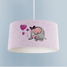 Resim MASAL ODAM BEBEK VE ÇOCUK ODASI Mor Fil Desenli Avize 