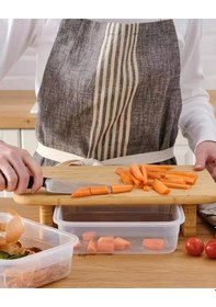 Resim Bambu Kesim Tahtası - Ayaklı Kesme Tahtası - Dikdörtgen 