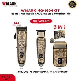Resim Wmark Ng-1604 Kit Tıraş Makinesi / 3'ü Bir Arada Sarj Edilebilir Saç Ve Sakal Kesme Seti 3-4 Saat 