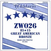Resim D'Addario ZW026 Tek Akustik Gitar Teli (26) 