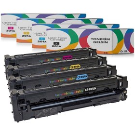 Resim HP 201a-cf400a Set Takım Muadil Toner- Color Laserjet Pro M277n 