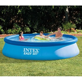 Resim Intex Kolay Kurulum 305x76 CM Renkli Mavi Şişme Havuz 