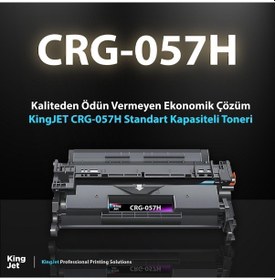 Resim Kingjet Canon Uyumlu Crg-057h Yüksek Kapasiteli 20'li Paket Çipli Uyumlu Toneri Mf451 Uyumlu 
