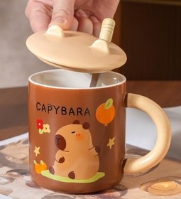 Resim Tatlı Capybara Temalı Seramik Kupa 