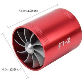 Resim Wondernest F1-z Araba Paslanmaz Evrensel Turbo Şarj Cihazı Fan Kiti Kırmızı Kırmızı 