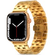 Resim Watch 42mm Uyumlu KRD-20 Metal Zore Kordon-Gold 
