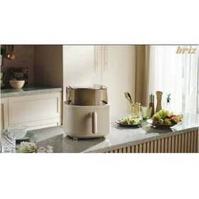 Resim Mena Rise BR660 Fritöz Otomatik Karıştırıcı Zaman Ayarı Xl 6 Litre Airfryer 