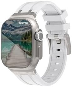 Resim NewPole Watch 45mm 44mm 42mm 49mm Uyumlu Kordon Hyper Metal Aparatlı Kopma Karşıtı Kordon Spor Rahatsız Etmeyen Apple Watch Ultra 2/1 9 8 SE 7 6 5 4 3 2 1 Uyumlu Kordon 