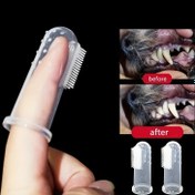 Resim Kediler ve Köpekler için Yumuşak Silikon Diş Temizleme Aracı - Çoklu Fırça Başlıklı, Ergonomik Tasarım ile Derin Ağız Hijyeni, Pet Diş Bakımı, Ergonomik Tutma, Esnek Tasarım, Pil Olmadan 