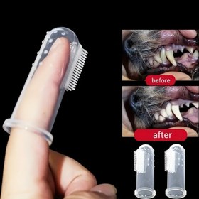 Resim Kediler ve Köpekler için Yumuşak Silikon Diş Temizleme Aracı - Çoklu Fırça Başlıklı, Ergonomik Tasarım ile Derin Ağız Hijyeni, Pet Diş Bakımı, Ergonomik Tutma, Esnek Tasarım, Pil Olmadan 