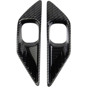 Resim Synodicmonth 2022 Mitsubishi Outlander Karbon Fiber Araç Ön Sis Lambası Kapağı Dekorasyon Çıkartması 