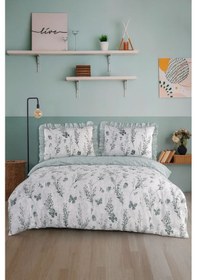Resim Uçkan Home Mint Yeşili Çift Kişilik Fırfırlı Nevresim Seti Turkuaz --UH-00067 