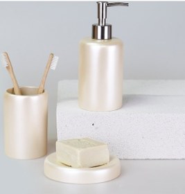 Resim Victoria Diş Fırçalık İnci Bej 