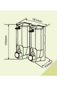 Resim Omnipazar Xinda ZYQ138SB Sıvı Sabun ve Şampuan Dispenseri 2'li Beyaz 2x380 ml 