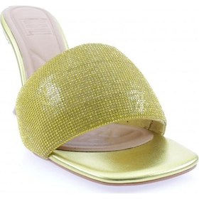 Resim Dgn 8021-23y Kadin Silver Taşli Topuklu Terlik 8021-2219-R65987 Altın 